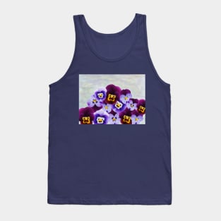 Purple Violet Flowers Tank Top